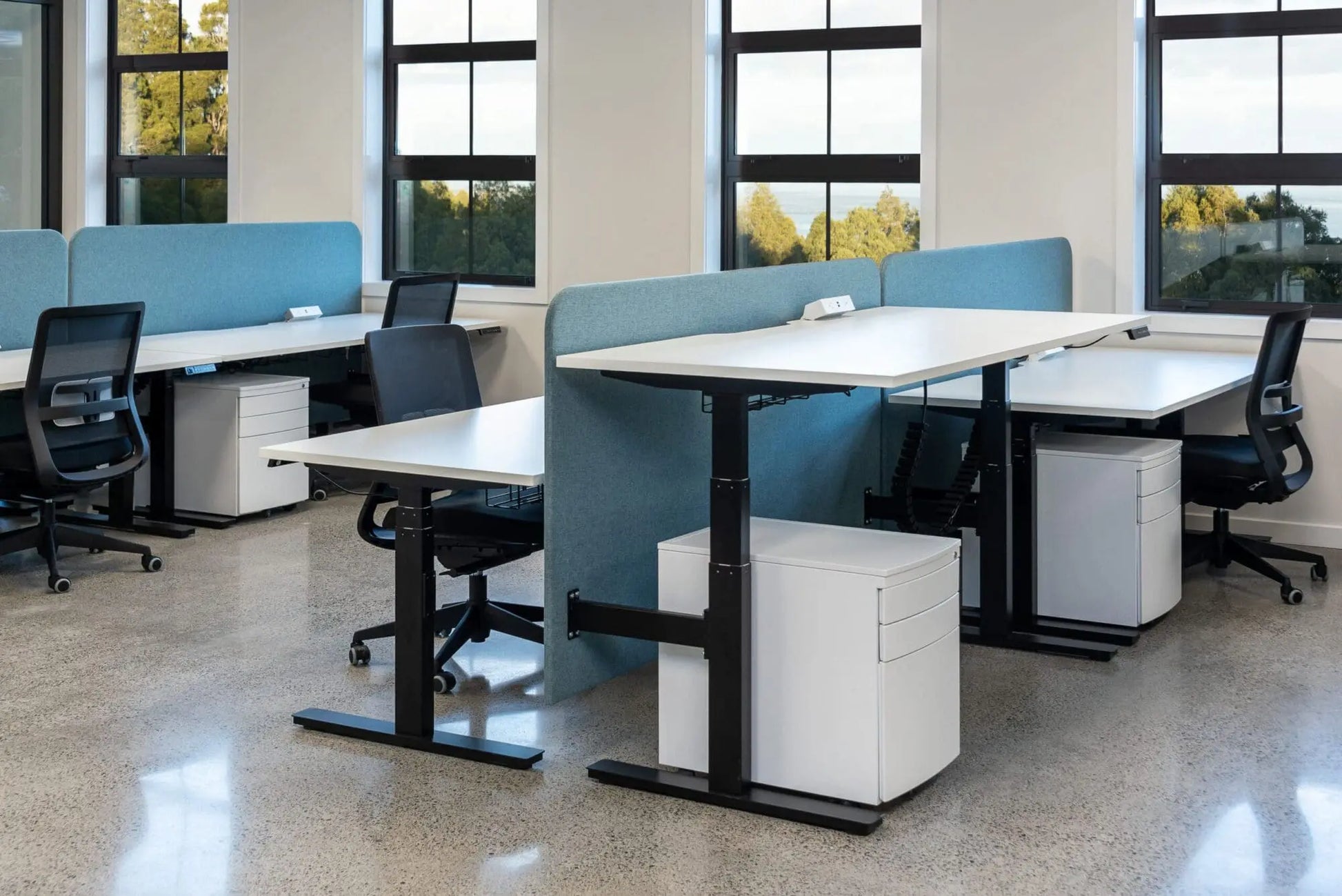 Fusion Electric Desks in office space