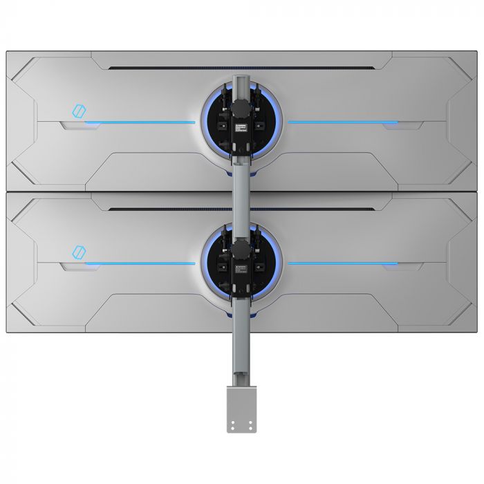 Dual 49" Curved LCD Screen Bracket White