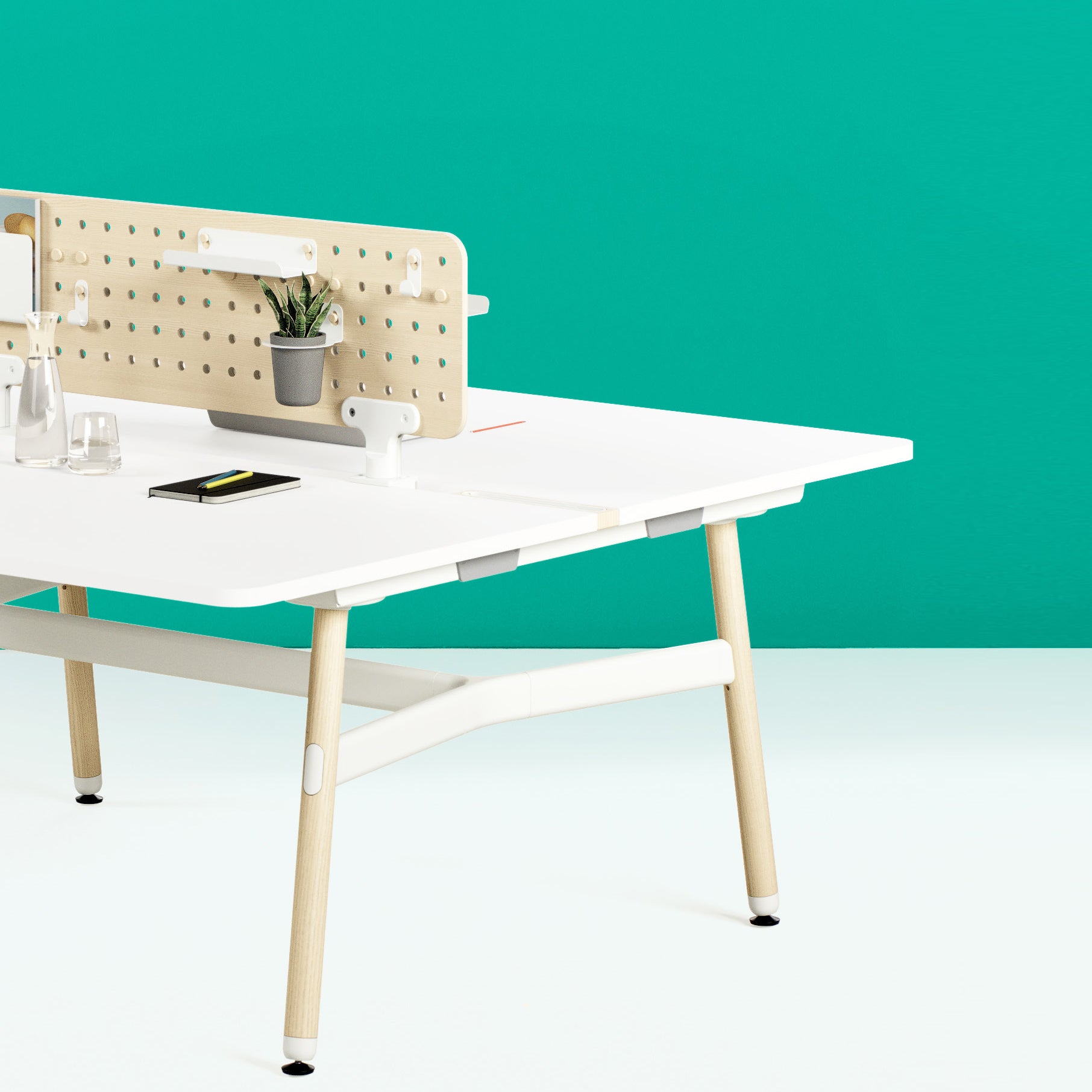 Okidoki Workstation white and ash