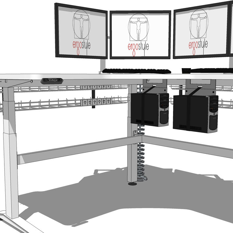 CPU Holder - Computer Bracket - Computer Holder under desk