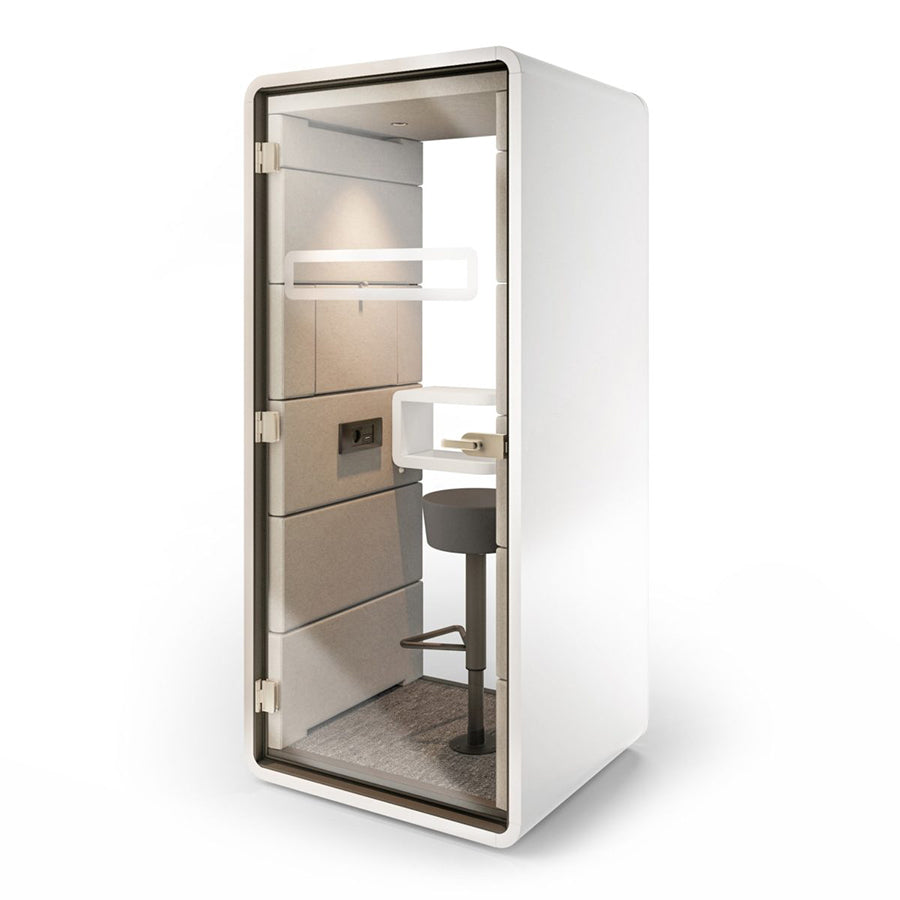 White mobile phone booth