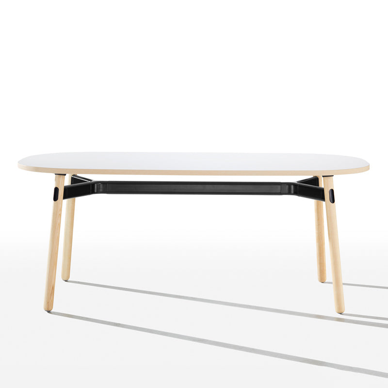 Okidoki Ash legs with matte black frame sitting height table