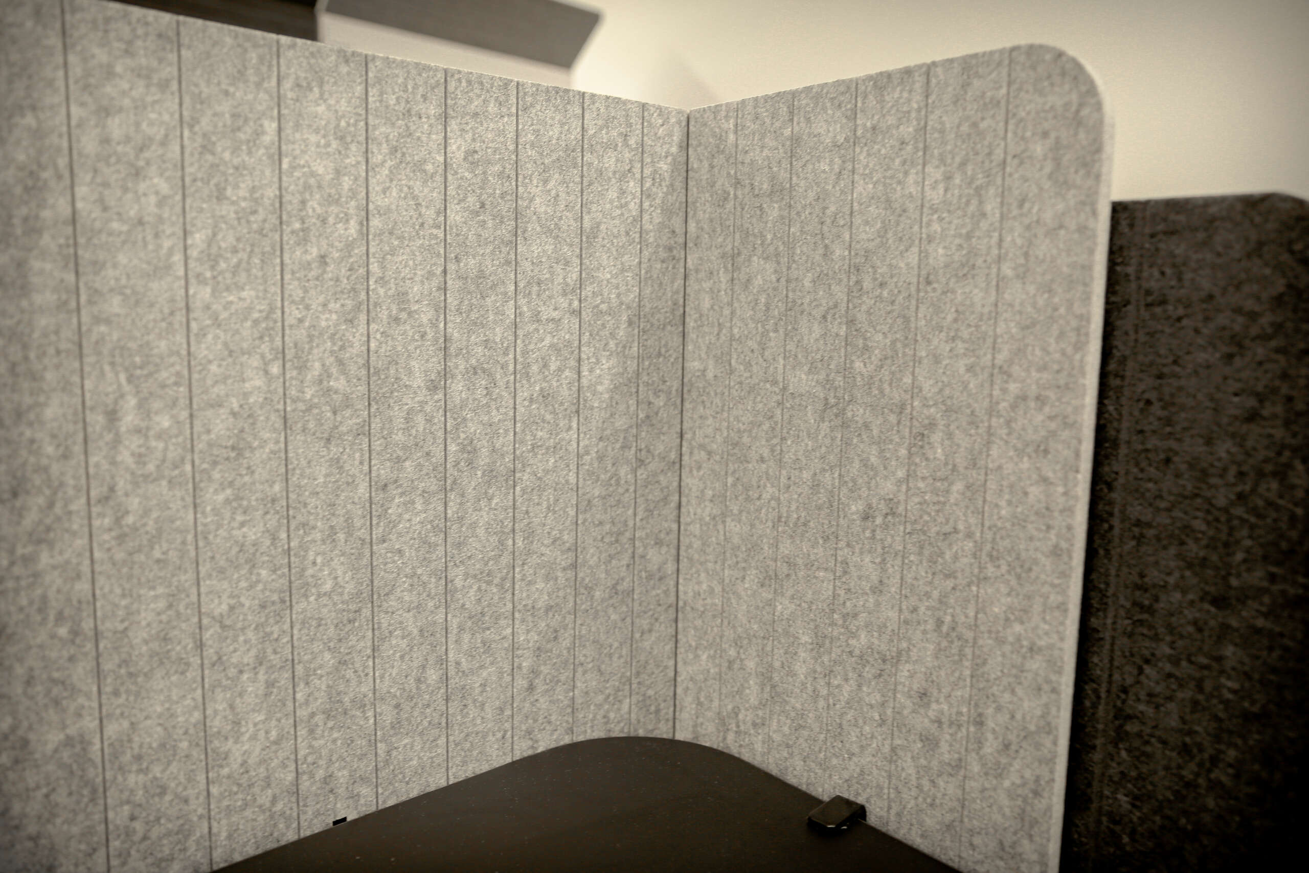 Booth Acoustic Desk Panel on desk