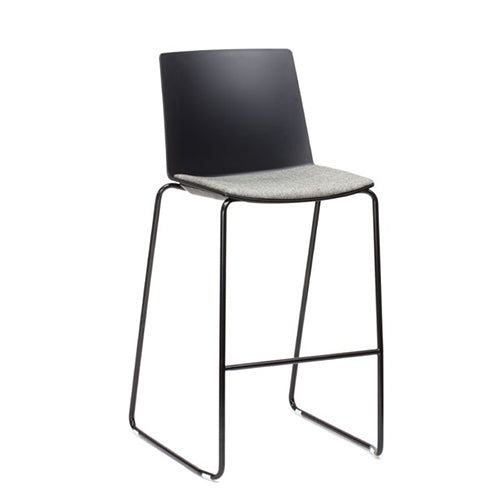 Jubel Barstool fully upholstered with stitching detail