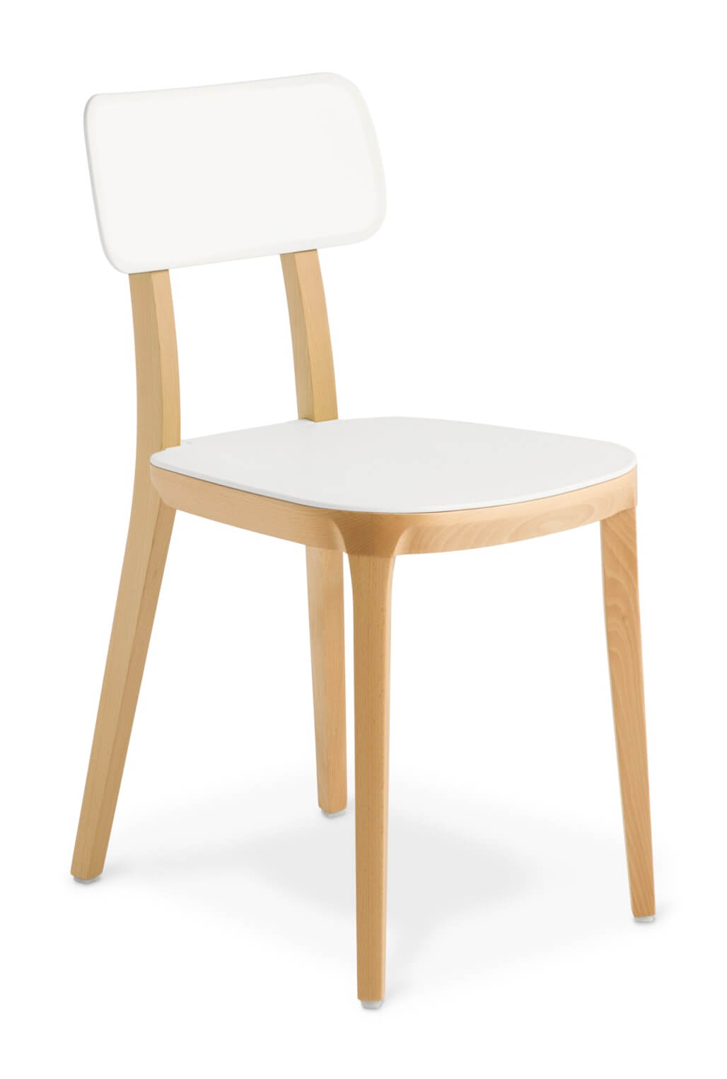 Angled view of Polka Chair in White