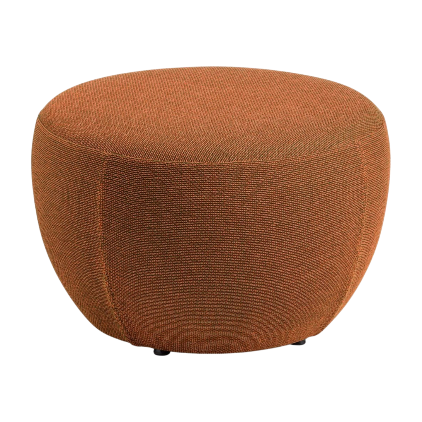 Brown ottoman on a white background