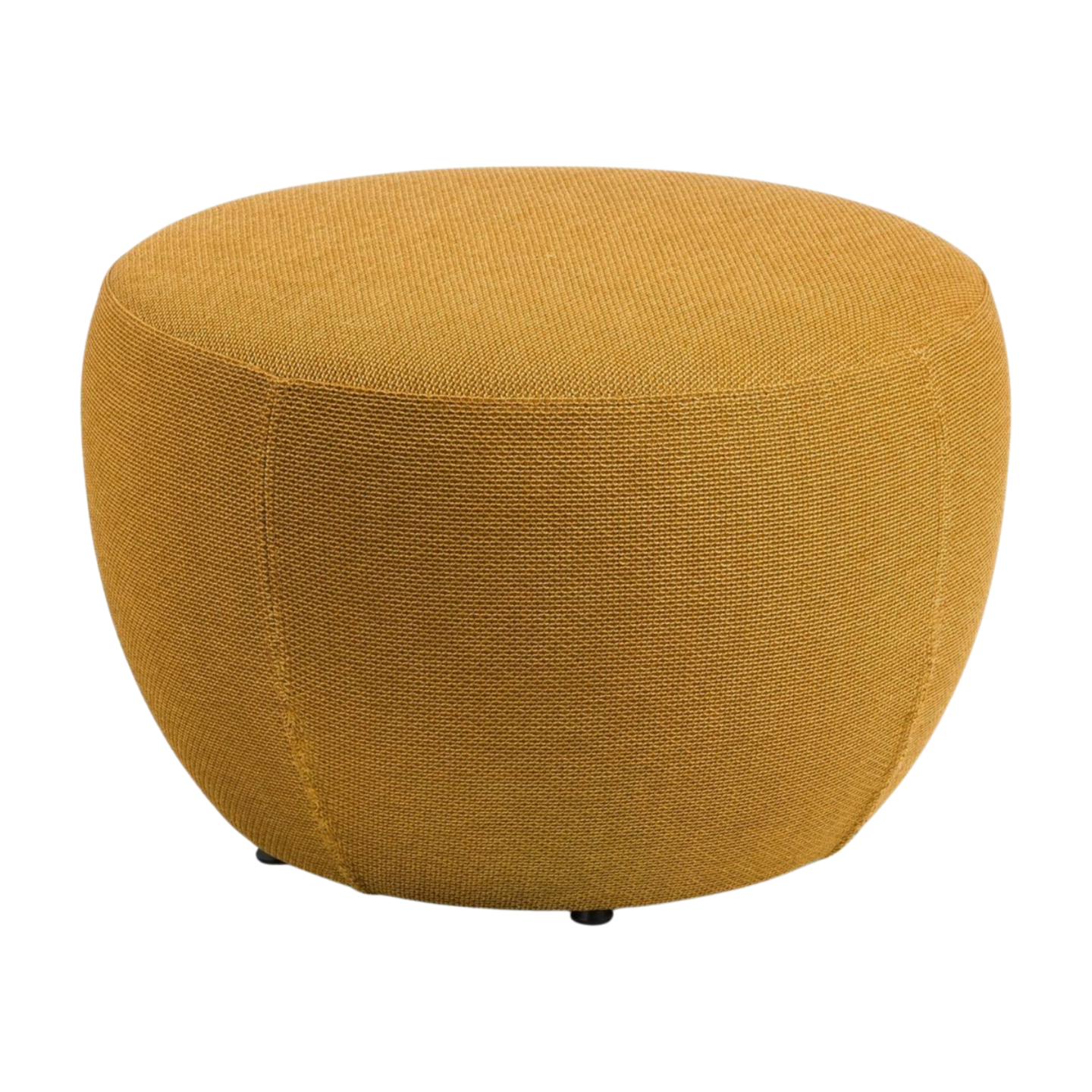 Yellow ottoman on a white background