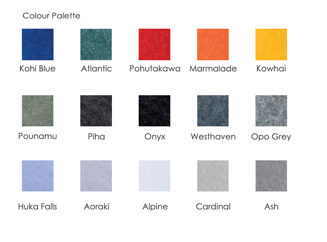 Colour options available for Hanging Acoustic Screens