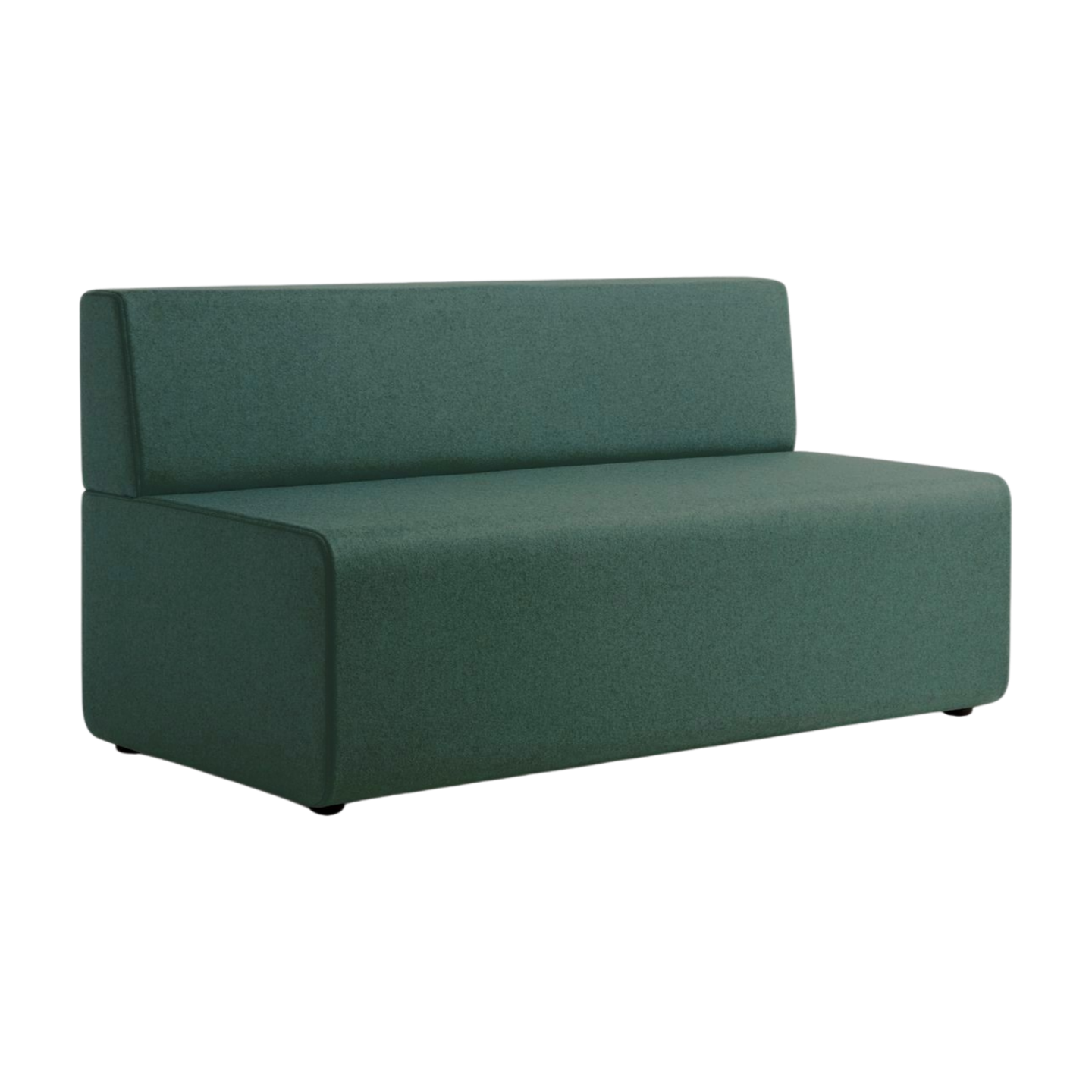 Green sofa on a white background