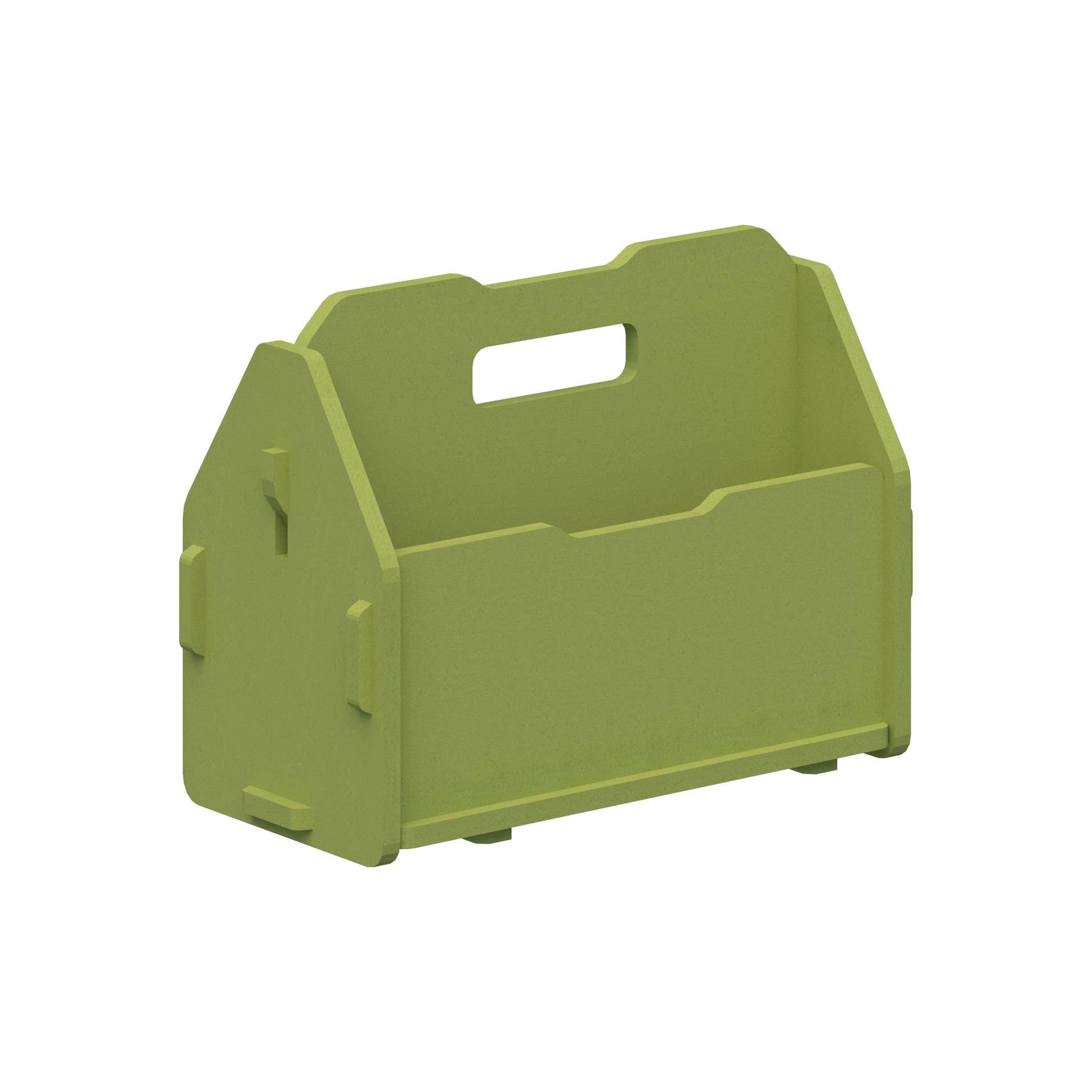 Green tool carrier on a white background