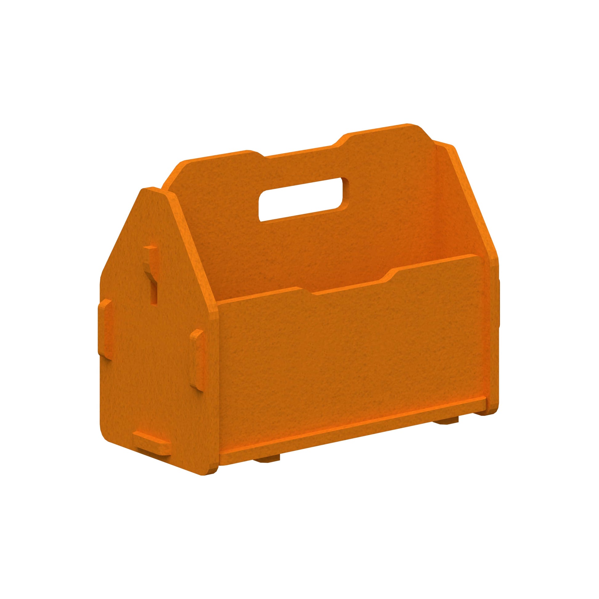 Orange tool carrier on a white background