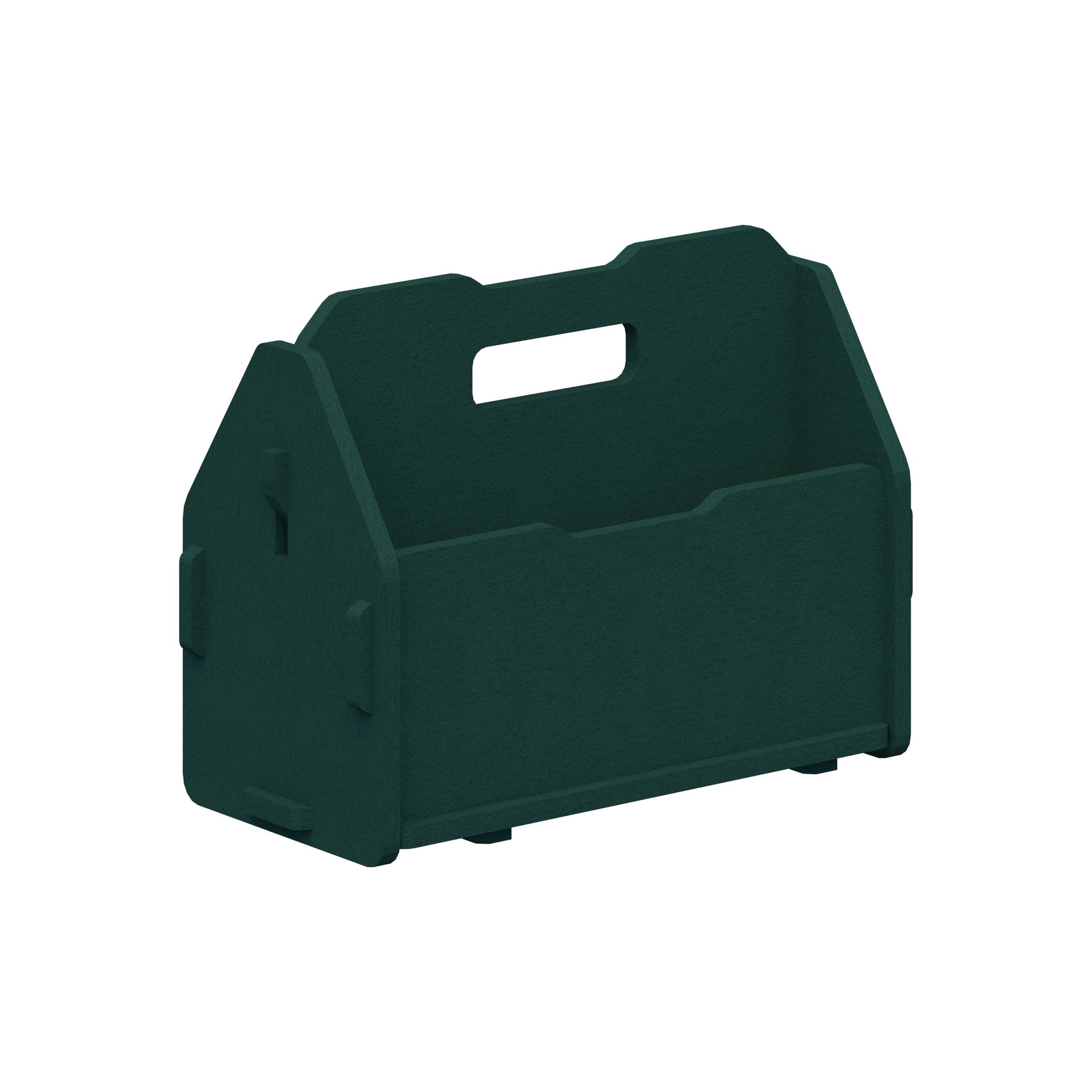 Green tool carrier on a white background