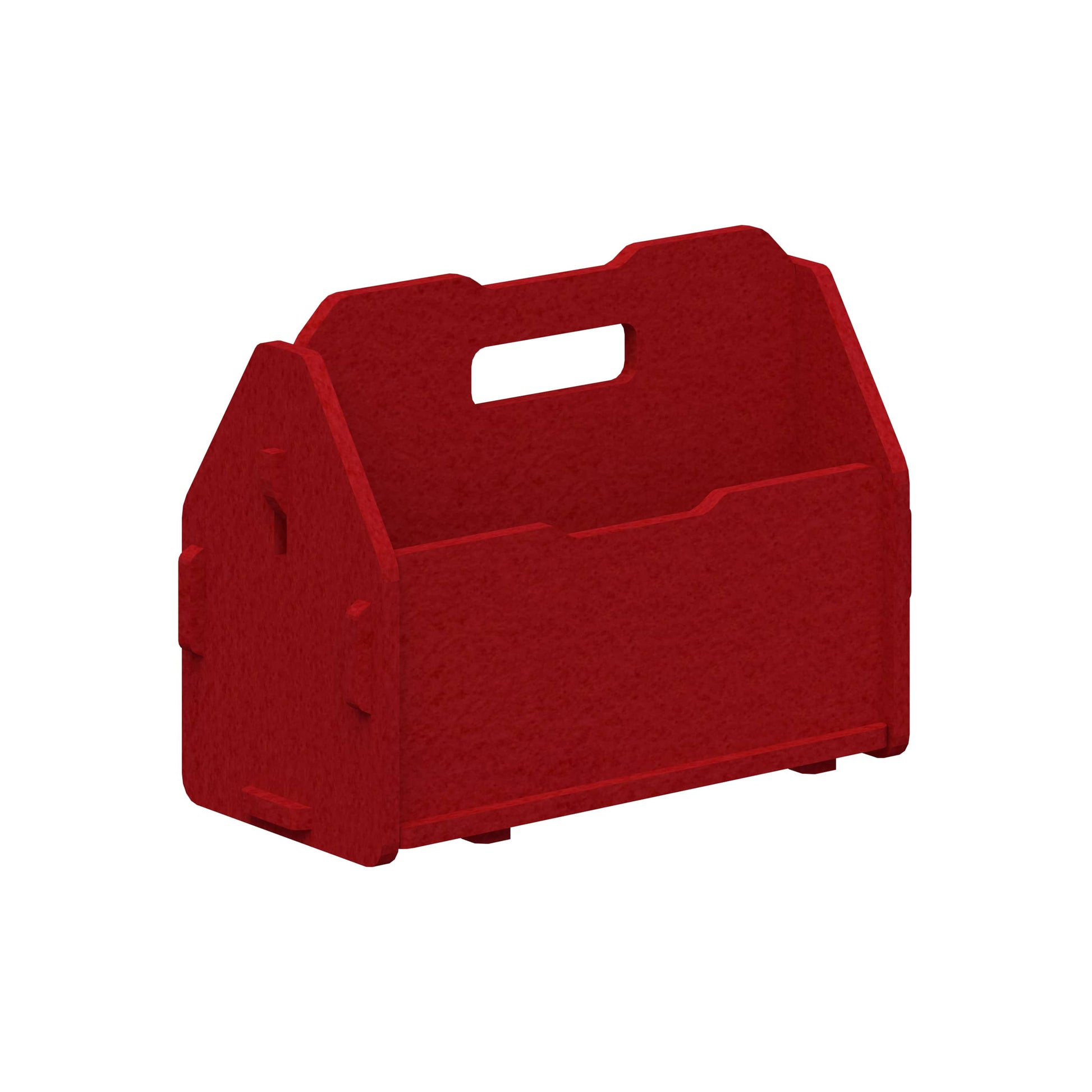 Red tool carrier on a white background