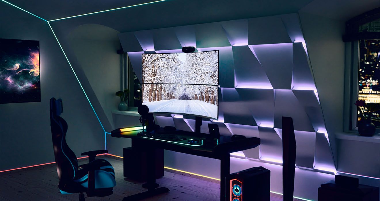 49" Heavy Duty Dual Curved Monitor Display Stand