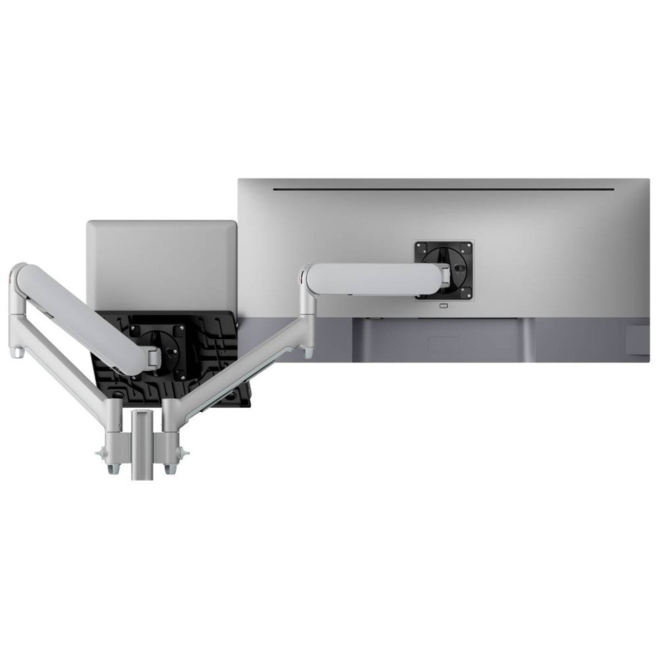 Stainless steel kitchen drawer with pull-out tray on a white background