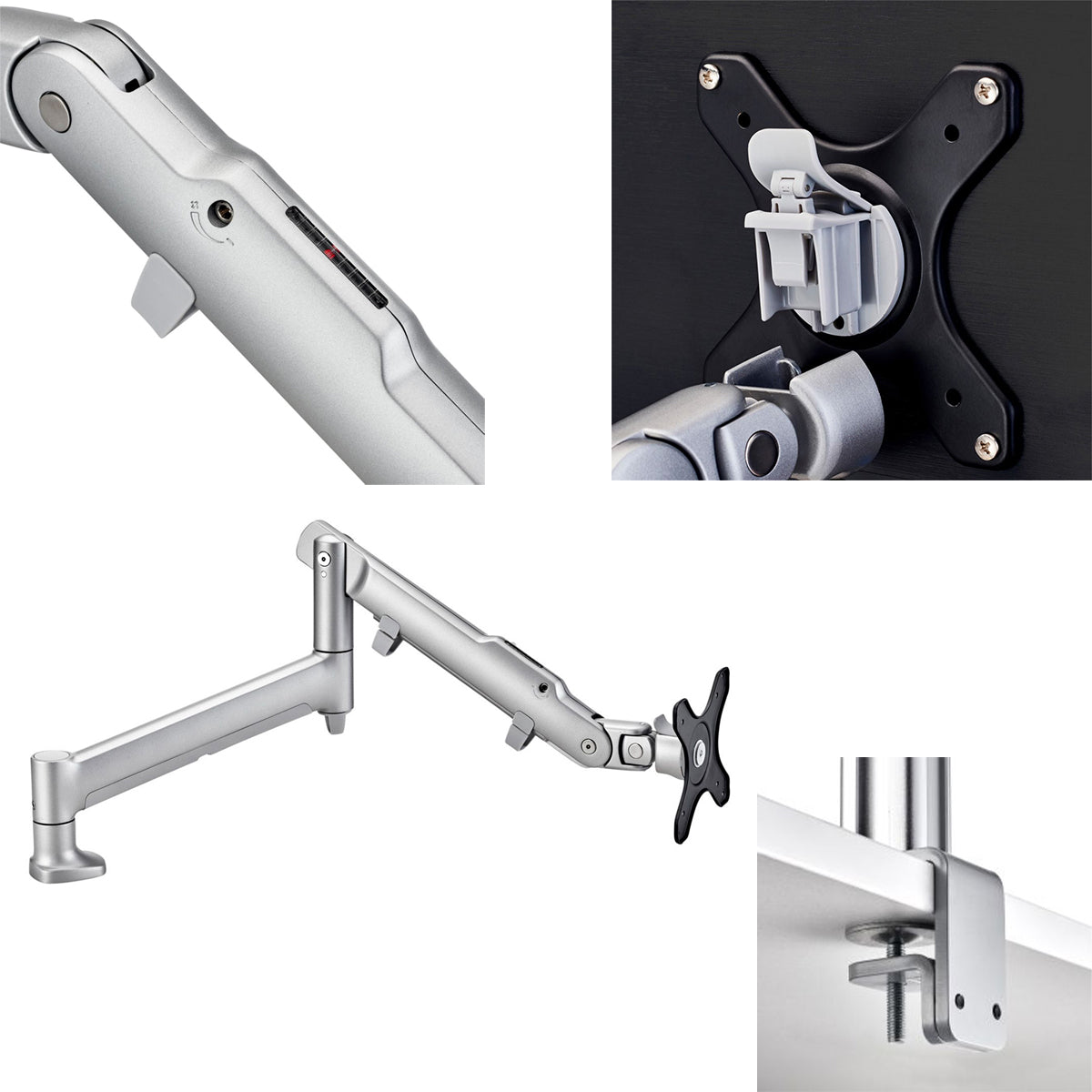 Spring assisted Silver LCD Arm components