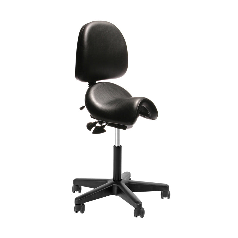 Bambach Saddle Seat with back - Dental Stool with back- Surgical Stool with back