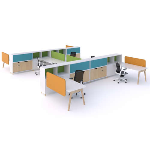 Stance Touchdown Desk and storage System