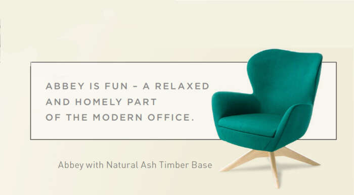 Abbey Reception Chair by Eden Office in Green with Ash Base