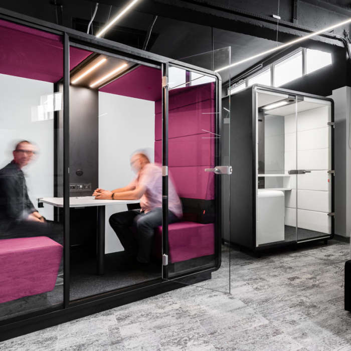 Hush Meeting pod Purple office interior