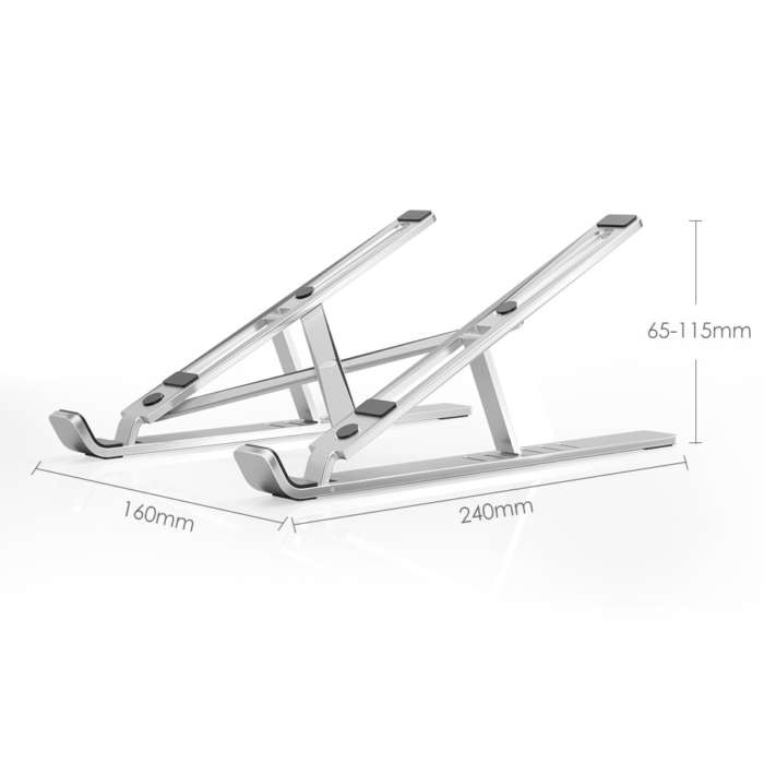 Lift Aluminium Laptop Stand Sizing features