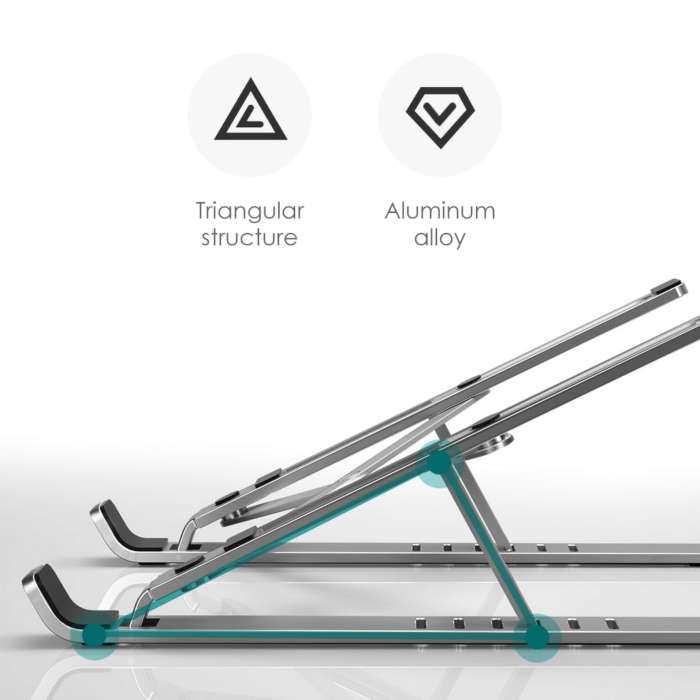 Lift Aluminium Laptop Stand Triangular design