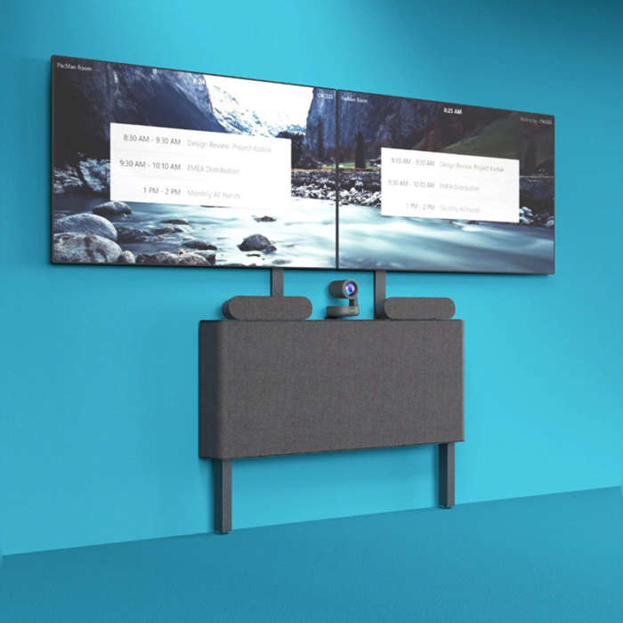 Heckler AV Credenza dual displays