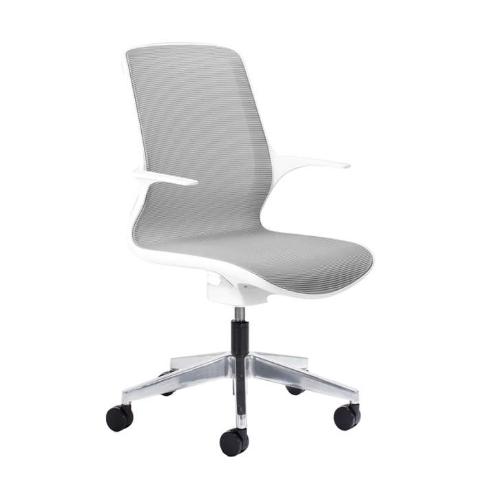 ovidio chair white 5 star base