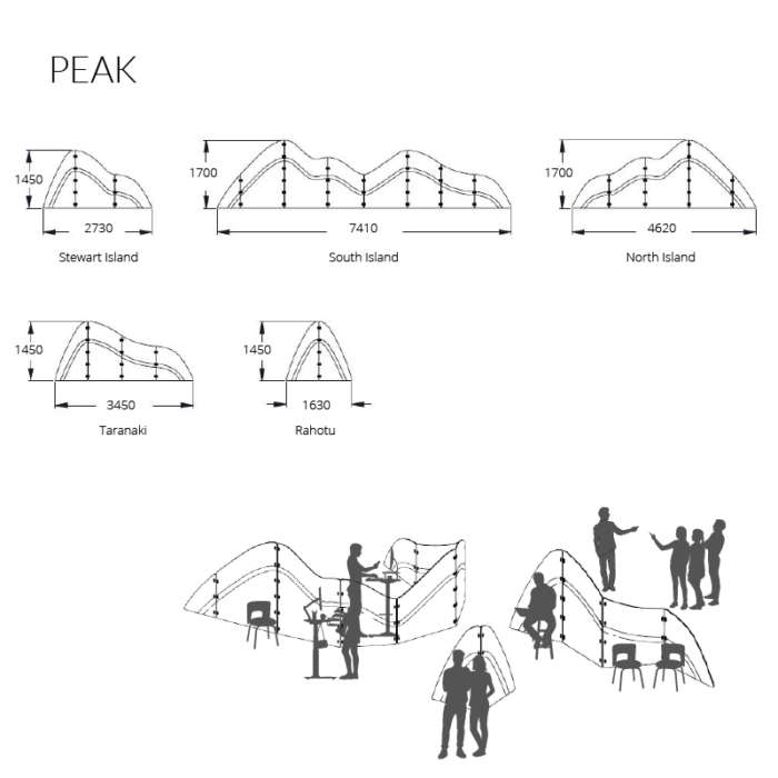 Backdrop Acoustic Screen Peak 5 shapes to choose