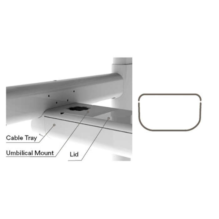 Ovation Height Adjustable Workstation System cable tray lid