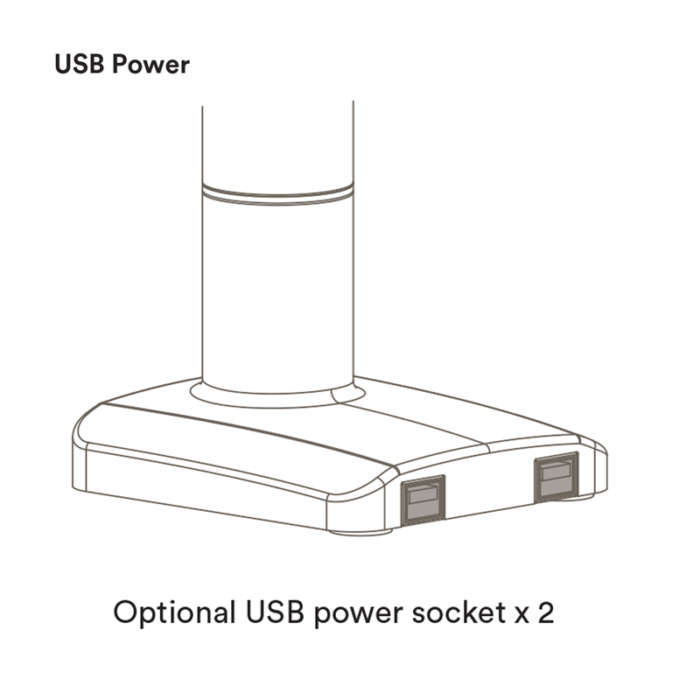 Vader Monitor Arm System USB POWER option