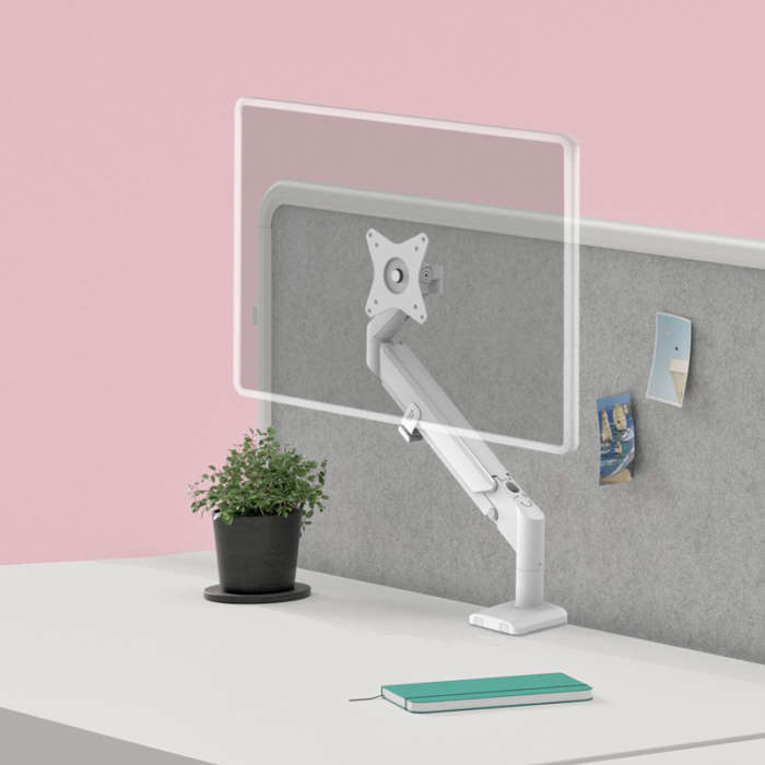 Vader Monitor Arm System white in open plan office