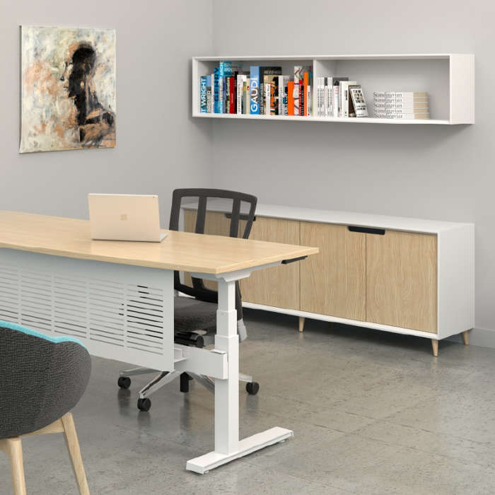 Stance Credenza white office furniture for storage