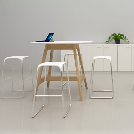 Stance Round Table leaner in white