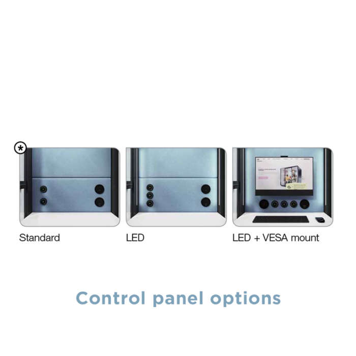 HushHybrid Office Pod Control panel options