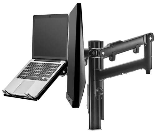 Dual Dynamic LCD Arm Monitor-Notebook Combo (black)