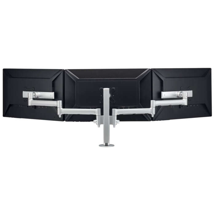 Triple LCD Monitor arm with sliders-Silver