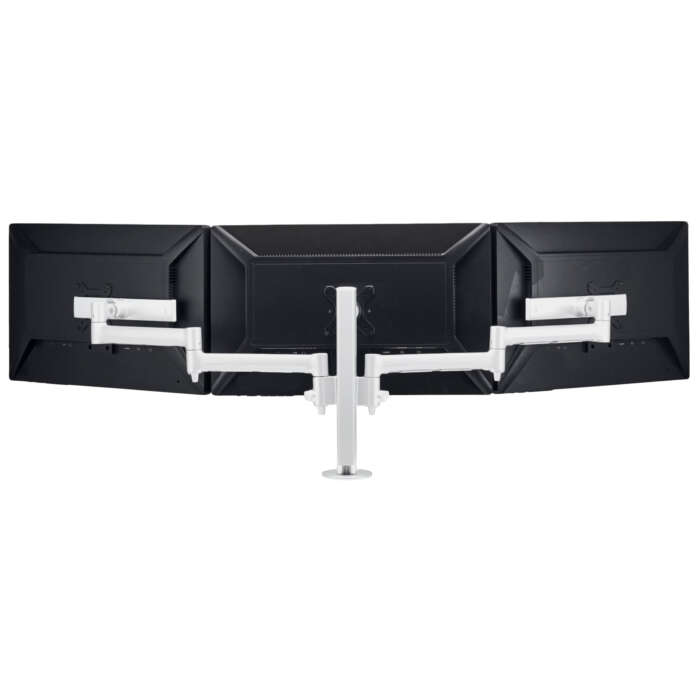 Triple LCD Monitor arm with sliders-white
