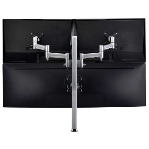 Triple monitor Stack LCD Arm - Silver