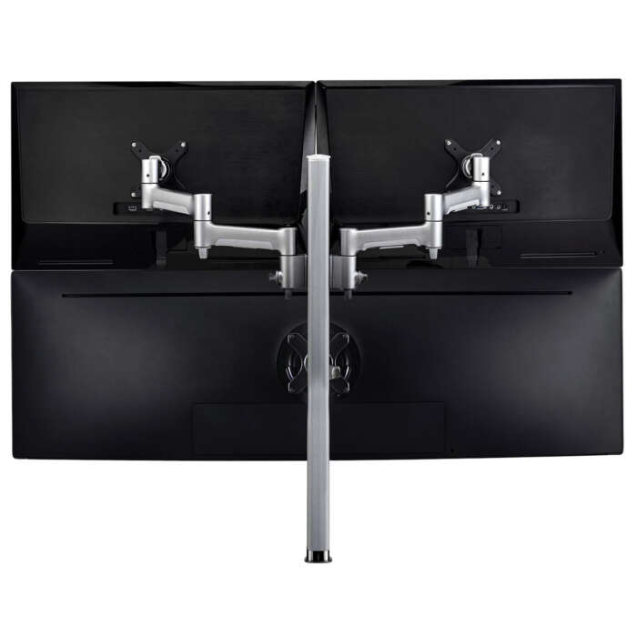 Triple monitor Stack LCD Arm - Silver