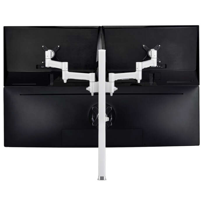 Triple monitor Stack LCD Arm - white
