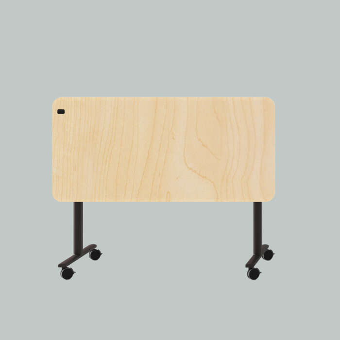 Jojo Height adjustable flip table nordic maple with black legs