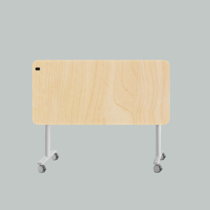 Jojo Height adjustable flip table nordic maple with white legs
