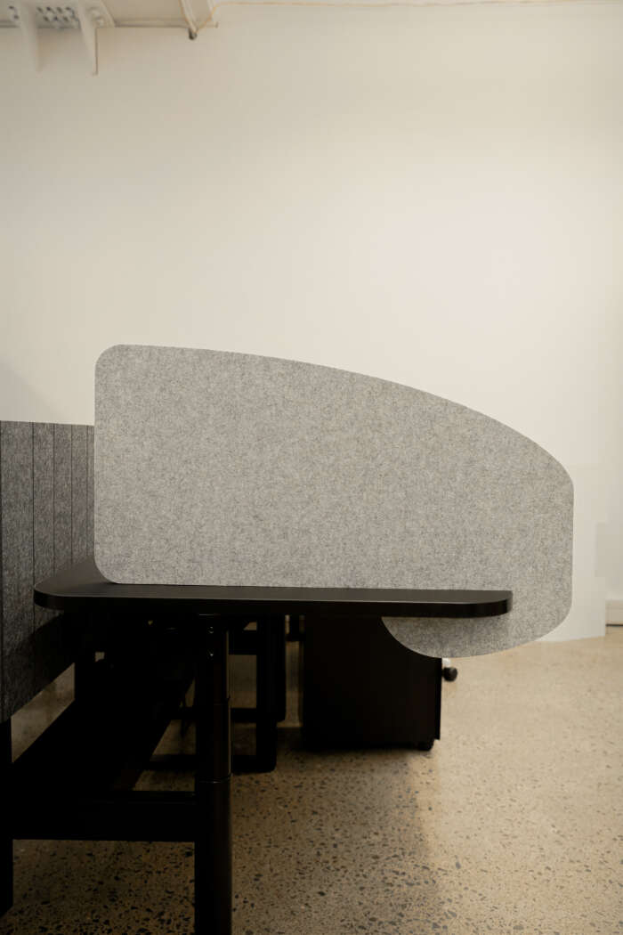 Slide Desk Panel design#2 positioned on desk