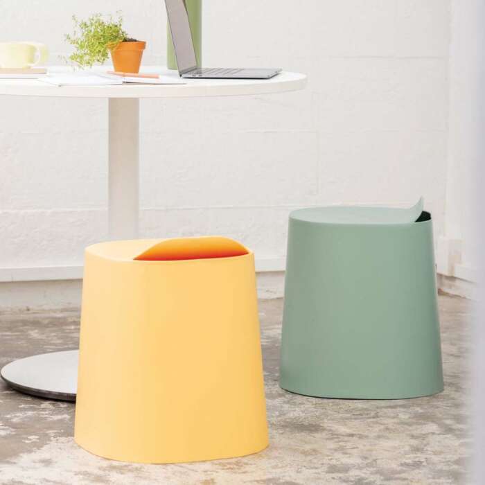 Hunter Green & Mustard Peekaboo Stools