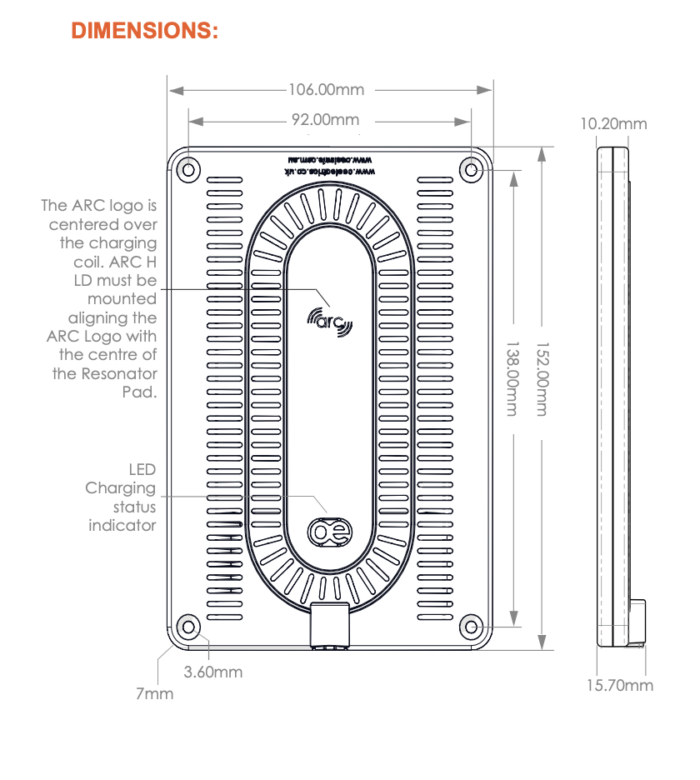 Line drawing of ARC H LD