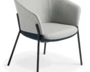 Lilah Chair in Grey/Charcoal fabric