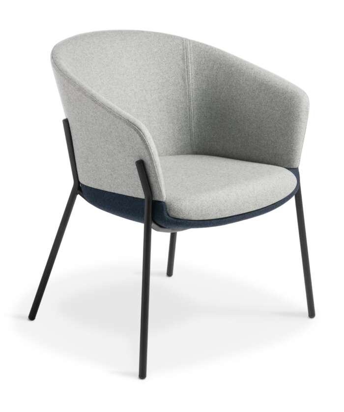 Lilah Chair in Grey/Charcoal fabric